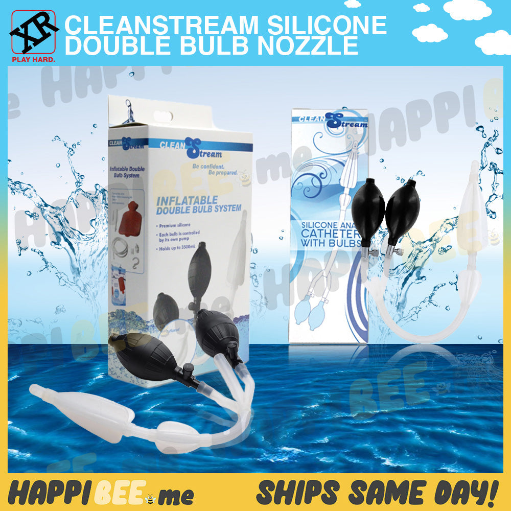 CleanStream Silicone Double Bulb Nozzle • Anal Cleansing System